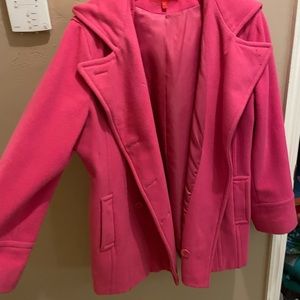 Pink trench coat